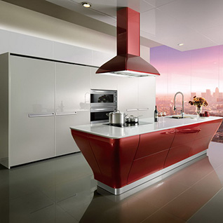 OP12-L062: Modern Intelligent Lacquer Kitchen Cabinet