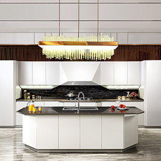 FIK14: Modern White Silver-Flash Lacquer Kitchen Cabinet
