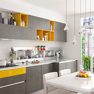 FIK6: 10 Square Meters Straight-Line Modern Style Kitchen Design