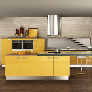 OP15-A01: Modern Elegant Acrylic Kitchen Cabinet