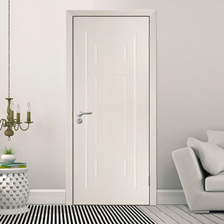 FII56 : Modern White PVC Hinged Door P601