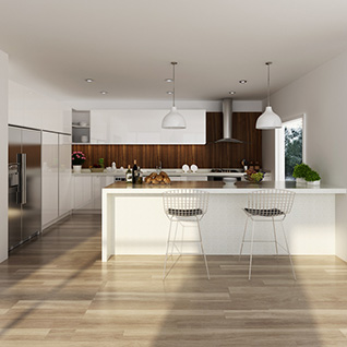 FIK38 : Australia Project Lacquer Built-in Kitchen Cabinet