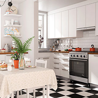 FIK27：6 Square Meters L-shaped Nordic Style Small Kitchen